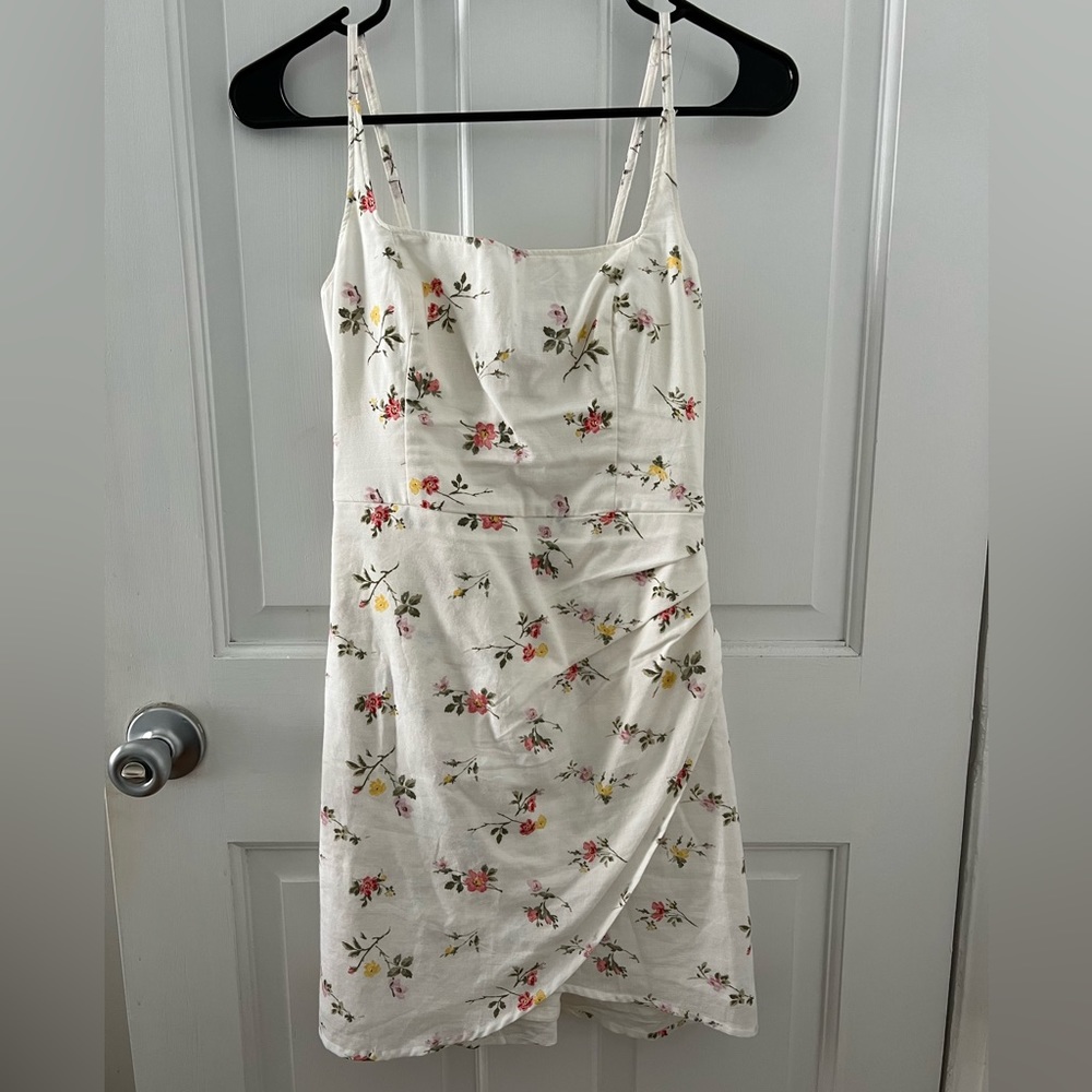 Abercrombie & Fitch Square Neck Wrap Mini Dress